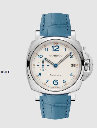 Panerai Luminor Due 38mm Replica Watch PAM00903 ALLIGATOR LIGHT BLUE